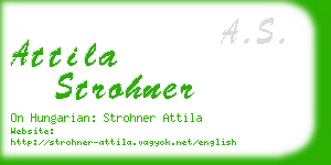 attila strohner business card